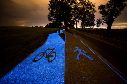 Poland Unveils Glow-In-The-Dark Bicycle Path but free of energy