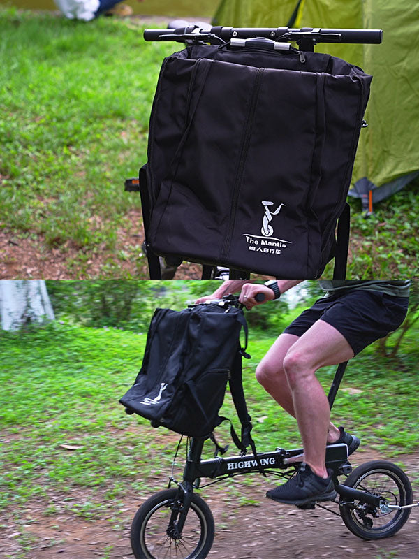 Bicycle backpack traveling backpack The new multi-functional folding backpack with trolley and wheel travel backpack high capacity