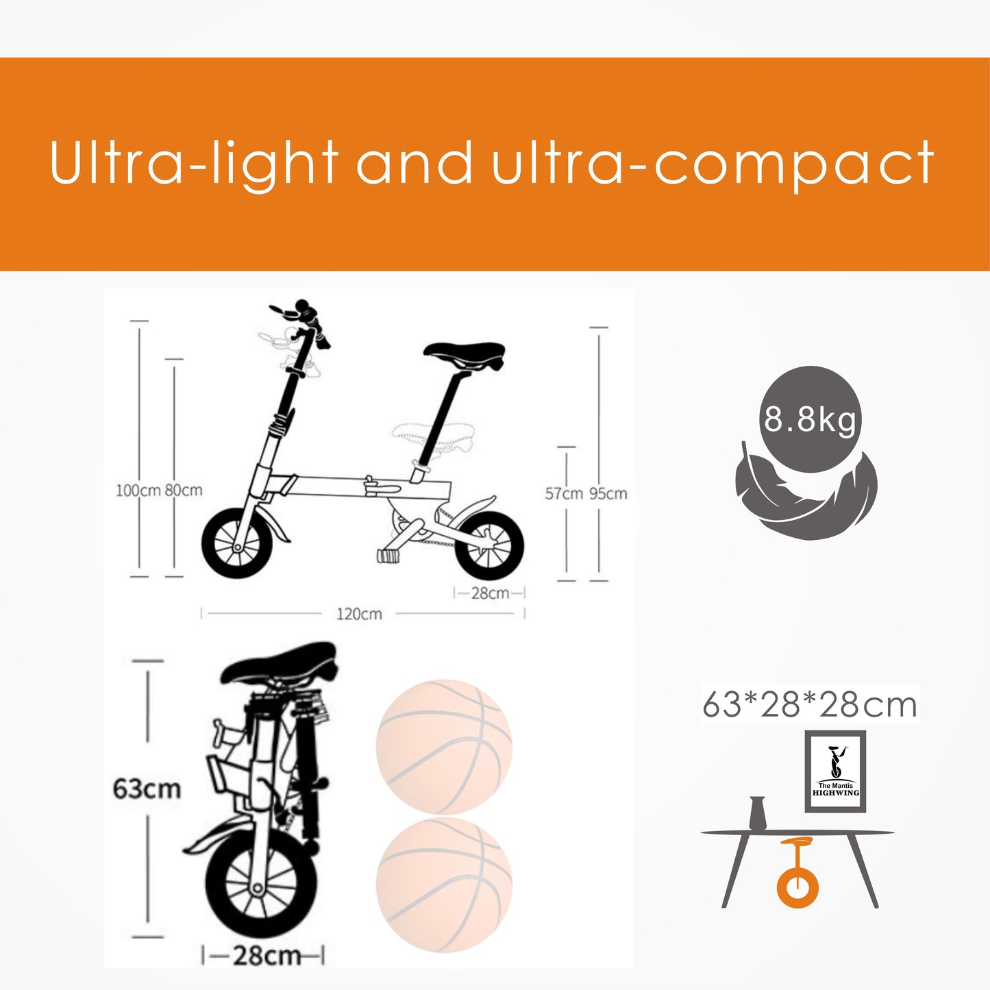 HIGHWING folding bike Lite-S6 12"